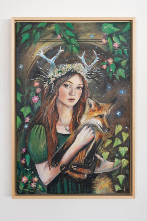 Originalgemälde „Foxlady“ von Scharle