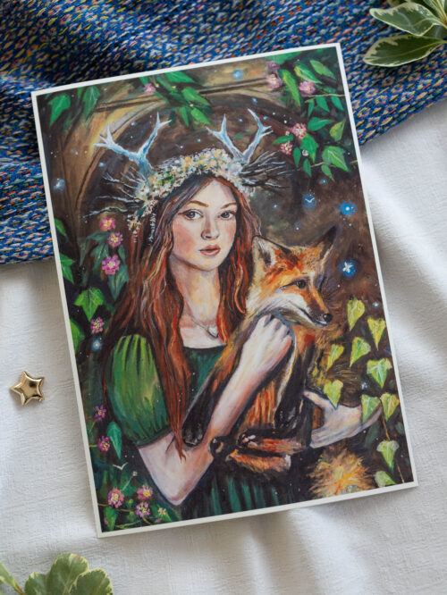 Kunstdruck „Foxlady“ von Scharle