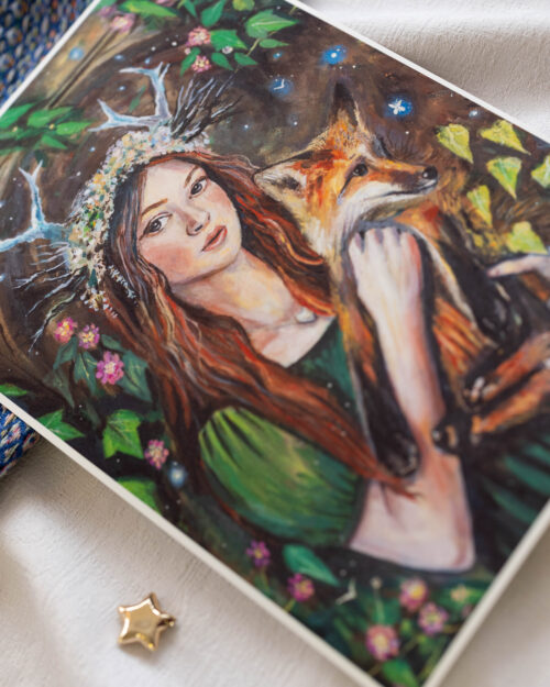 Kunstdruck „Foxlady“ von Scharle