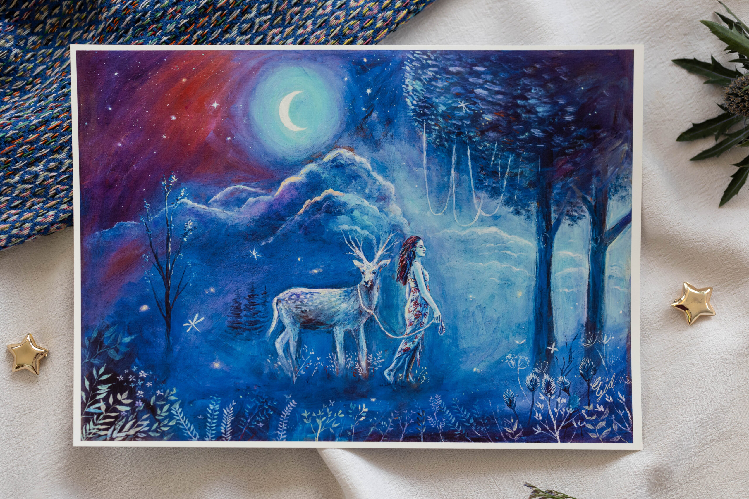 Kunstdruck „Guided through the Night“ von Scharle