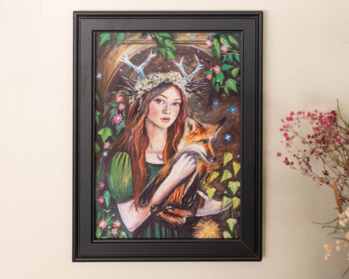 Kunstdruck „Foxlady“ von Scharle