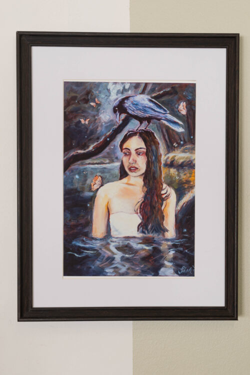 Kunstdruck „Rabenfrau“ von Scharle
